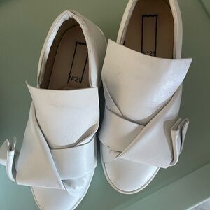 Women's White Leather Shoes
